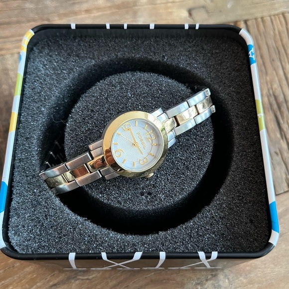 Fossil Three Hand Two Tone Stainless Steel Watch - Picture 3 of 8